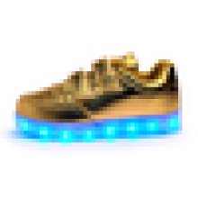 Kids USB chargeant 7 couleurs menées chaussures de danse illuminent Sneaker